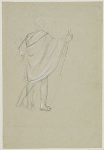 スタンディングインディアン（紙に黒鉛鉛筆） 作： Thomas Cole